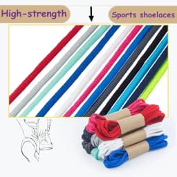 1Pair Semicircle Shoelace Men's and Women's Basketball Shoes Casual Shoes Sports/Running Non-slip Anti-loose Non-fading Shoelace