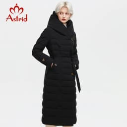 Astrid Winter Coats Women Oversize Fake Two Piece Long Thick Jacket Female Warm Cotton padded fashion Outwear with a hood 7283