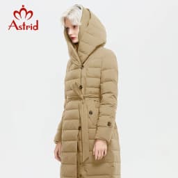 Astrid Winter Coats Women Oversize Fake Two Piece Long Thick Jacket Female Warm Cotton padded fashion Outwear with a hood 7283