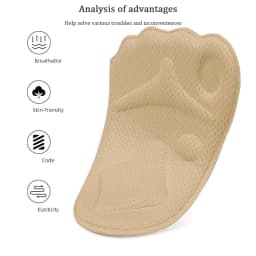 Women Forefoot Half Insoles for Shoes Shoe Size Reduce Insert Shoe Pads Comfort High Heels Toe Protector Cushion Foot Care Pad