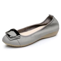 Genuine Leather Women's Flats Slip-On Loafers Moccasins Ballet Style Female Shoes Comfortable Sli-on Shoes Plus Size 41 42