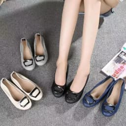 Genuine Leather Women's Flats Slip-On Loafers Moccasins Ballet Style Female Shoes Comfortable Sli-on Shoes Plus Size 41 42