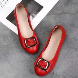 Genuine Leather Women's Flats Slip-On Loafers Moccasins Ballet Style Female Shoes Comfortable Sli-on Shoes Plus Size 41 42