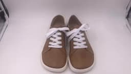 Tipsietoes 2025 Sprinng Barefoot Leather Sneaker For Women Flat Soft Thin Out Sole Zero Drop Wider Toe Box Flexible Light Weight