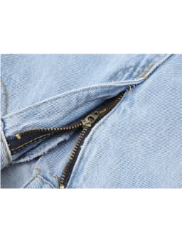 Blue Ripped Vintage Woman's Jeans Streetwear Harajuku High Waist Lace Up Pants Summer Fashion Straight Denim Trousers Ladies