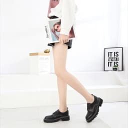 Retro Women Shoes Genuine Leather 2026 New Spring British Style Student Shoes Wild Thick Large Size 41 42 43 Ladies Oxford Shoes