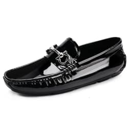 really leather Men's leisure Shoes new version casual fashion patent leather driving shoes genuine leather shoes