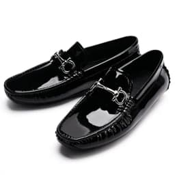 really leather Men's leisure Shoes new version casual fashion patent leather driving shoes genuine leather shoes