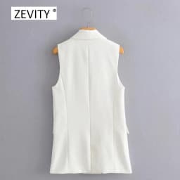 New 2020 Women simply sleeveless double breasted vest jacket office ladies wear casual suit waistCoat pockets outwear tops CT514
