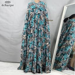 Sleeveless Pullover Dress 1 Piece Set Women Prayer Garment Dubai Abaya Arab Jibab Flowers Djellaba Femmel Khimar Caftan Clothes