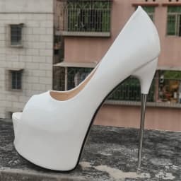 Crossdresser Red 19cm Ultra High Metal Thin Heels Cosplay Lace Bling Pumps Wedding Shoes Woman Steel Pipe Dance Stilettos