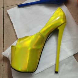 Crossdresser Red 19cm Ultra High Metal Thin Heels Cosplay Lace Bling Pumps Wedding Shoes Woman Steel Pipe Dance Stilettos