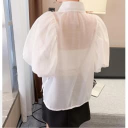 Summer Women's Tops Diamond Point Collar Lantern Short Sleeve White Shirt Korean Fashion Designer Women's Clothing Office