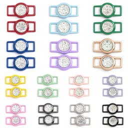 Luxurious Gemstone Diamond Shoelaces Decorative Metal Buckle Shoe Charms Color Shoelace DIY Sneaker Kits Shoe Accessories