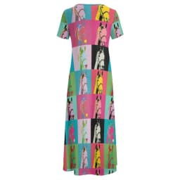 Colorful Horse Art Dress Lady's Secret Horses Racing Kawaii Maxi Dress Street Wear Bohemia Long Dresses Pattern Oversize Vestido