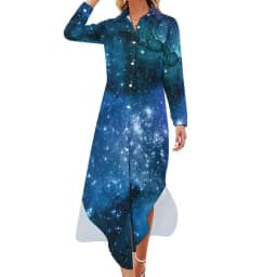 Abstract Sky Chiffon Dress Sexy V Neck Van Gogh Starry Night Cute Dresses Women Streetwear Casual Dress Summer Graphic Vestido