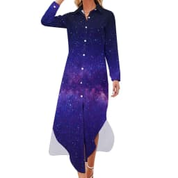 Abstract Sky Chiffon Dress Sexy V Neck Van Gogh Starry Night Cute Dresses Women Streetwear Casual Dress Summer Graphic Vestido