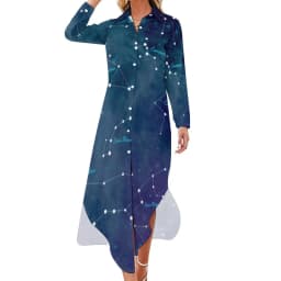 Abstract Sky Chiffon Dress Sexy V Neck Van Gogh Starry Night Cute Dresses Women Streetwear Casual Dress Summer Graphic Vestido
