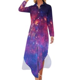 Abstract Sky Chiffon Dress Sexy V Neck Van Gogh Starry Night Cute Dresses Women Streetwear Casual Dress Summer Graphic Vestido