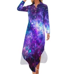 Abstract Sky Chiffon Dress Sexy V Neck Van Gogh Starry Night Cute Dresses Women Streetwear Casual Dress Summer Graphic Vestido