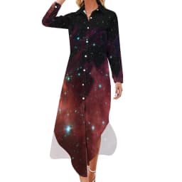 Abstract Sky Chiffon Dress Sexy V Neck Van Gogh Starry Night Cute Dresses Women Streetwear Casual Dress Summer Graphic Vestido
