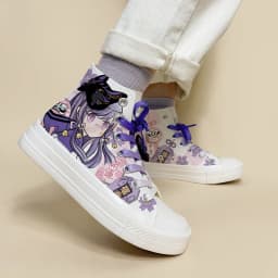 Amy and Michael Original Design Anmie Cartoon Sneakers Kawaii Girl Students Hand Painted Canvas Shoes  Women High Top Plimsolls