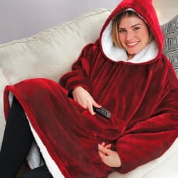 Oversized Hoodie Blanket With Sleeves Sweatshirt Plaid Winter Fleece Hoody Women Pocket Female Hooded Sweat Oversize Femme