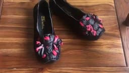 Vintage Real Leather Ballet Flats Shoes Women's Loafers Anti Skid Blue Moccasins Ladies Waterproof Driving Shoes Big Size 42
