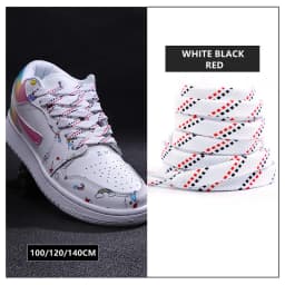 New Shoelaces for Sneakers Flat Shoelace Original Twill Two-Tone Pattern Premium Colorful Shoe Laces Athletic Unisex Shoestring