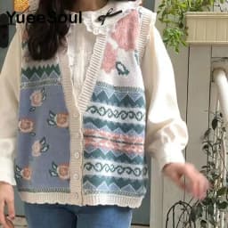 Vintage Cardigan 2025 New Printed Sleeveless Single Breasted Oversized Knitted Vest Women Casual Streetwear Womens Sweater