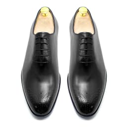 Genuine Leather Mens Formal Shoes Handmade Classic Whole Cut Oxfords Business Lace-up Plain Toe Wedding Dress Shoes for Men