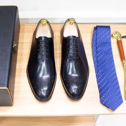 Genuine Leather Mens Formal Shoes Handmade Classic Whole Cut Oxfords Business Lace-up Plain Toe Wedding Dress Shoes for Men