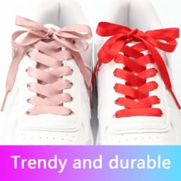Silk Ribbon Shoe Laces Satin Flat Shoelaces Women Sneakers Shoelace Boots Laces for Shoes Decoration Casual Shoestring 1Pair