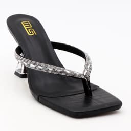 Female slippers Wholesale manufacturer2025 summer high-heeled rhinestone toe-clip women's shoes wear stiletto high heels