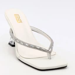 Female slippers Wholesale manufacturer2025 summer high-heeled rhinestone toe-clip women's shoes wear stiletto high heels