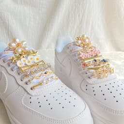 Shoelaces Clips Decoration Shoelace Buckle Shoes Charm Sneakers Pearl Shiny Rhinestones Women Girl Shoe Laces Decorative 1PCS