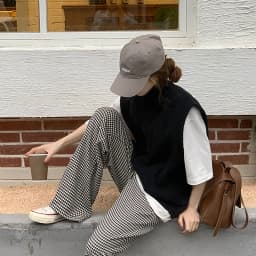 2021 New Women Spring Autumn Turtleneck Twist Sleeveless Short Tank Sweater Jacket Beige Knitted Pullover Waistcoat Vest