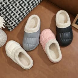 Men's Home Clogs 2024 New Winter Comfortable Slippers Plush Lining Shoes Soft Woman House Warm Clogs High Quality waterproof