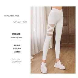 Hollow X Out Yoga Pants V Look Leggings For Women Sport Fitness Yoga Legging High Waist Squat Proof Sports Tight Workout Leggins