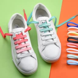1 Pair Of Colored Canvas Silk Shoelaces Candy Gradient Shoe Lace Solid Color Party Shoe Laces Children's And Adult Shoestrings