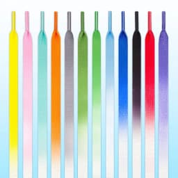 1 Pair Of Colored Canvas Silk Shoelaces Candy Gradient Shoe Lace Solid Color Party Shoe Laces Children's And Adult Shoestrings