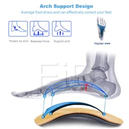 EiD Leather Orthopedic Insoles Orthotics Health Sole Pad For Flat Foot Heel Pain Arch Support Man Woman Shoe insole sole Insert