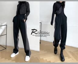 LMQ NEW 2020 Women Contrast Stitching Straight Wide Leg High Waist Sweatpants Casual Simple Elastic Harem Trousers
