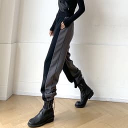 LMQ NEW 2020 Women Contrast Stitching Straight Wide Leg High Waist Sweatpants Casual Simple Elastic Harem Trousers