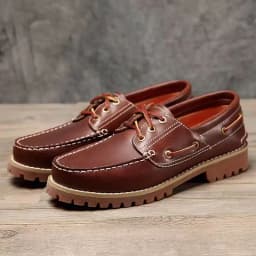 Fashion Genuine Leather Men's Loafers Soft Casual Shoes Moccasins Boat Shoes Platform Male Black Brown Lace-up Oxfords