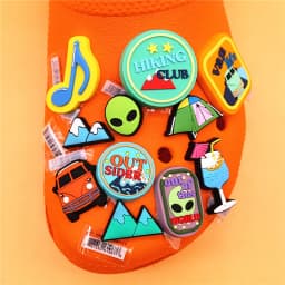 Original 1pcs Van Life Out Sider PVC Shoe Charms Accessories Decorations Out of This World Designer Buckle Kids Gifts