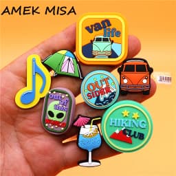 Original 1pcs Van Life Out Sider PVC Shoe Charms Accessories Decorations Out of This World Designer Buckle Kids Gifts