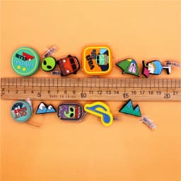 Original 1pcs Van Life Out Sider PVC Shoe Charms Accessories Decorations Out of This World Designer Buckle Kids Gifts