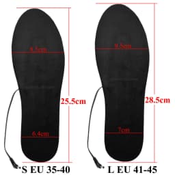 USB Heated Shoe Insoles Electric Foot Warming Pad Feet Warm Sock Pad Mat Electrically Heating Insoles Washable Winter Thermal