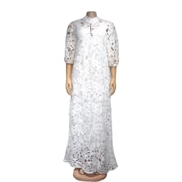 European and American African Mom Popular Skirt Quality Water Soluble Lace Cloth Luxury Large Size Long Skirt with Inner Skirt